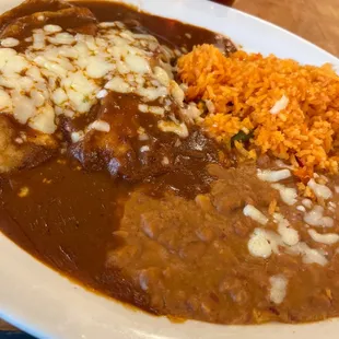Poblano peppers rice and beans