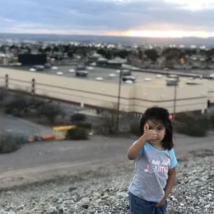 My daughter enjoying the sunset