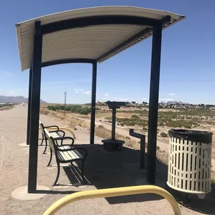 Shelter with a damage telescope bring binoculars