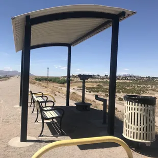 Shelter with a damage telescope bring binoculars