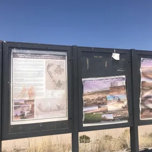 Info board about wetlands restoration project