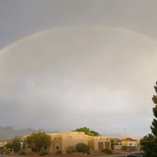 Rainbow over the Organ Mountains.