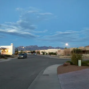Full moon over Organ Mountains.