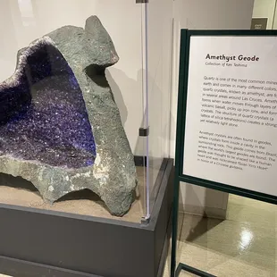 Amethyst, geode, Museum of nature and science, Las Cruces, New Mexico, June 1, 2023