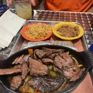 Hanger steak fajitas