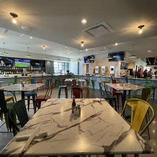 tables and chairs