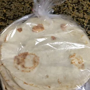 Fresh flour tortillas