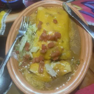 Chile Relleno Burrito( crispy relleno here)