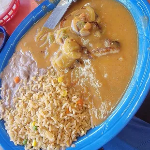 The special that day...pork chops! Fire.