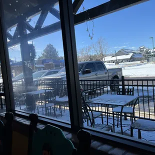 Outdoor seating.