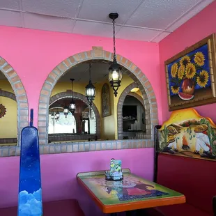 The dining room.