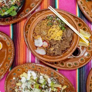 plates of mexican food