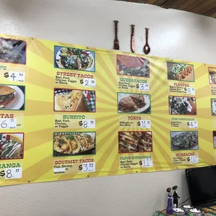 Menu wall.