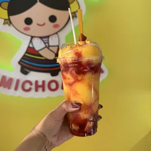 Mangonada with fruits