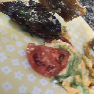 Steak jibarito. 1 small slice of steak.