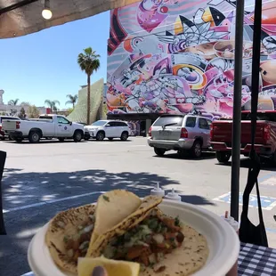 al pastor on handmade tortillas