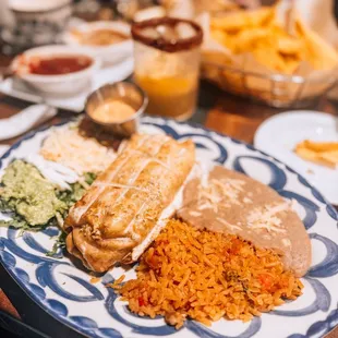 Chimichanga rice and beans