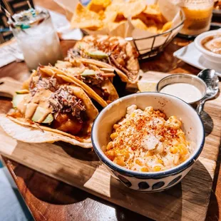 Tacos and street corn