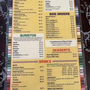 Back menu