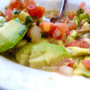 Guacamole - Chunks of avocado mixed with pico.