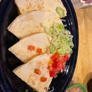 a tortilla and salsa