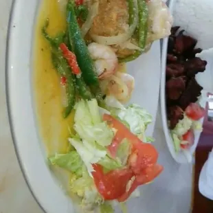 The mofongo with shrimp is so good!