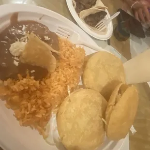 Gorditas plate includes 3 gorditas handmade w ur choice filling