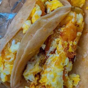 Potato and Egg Breakfast Tacos