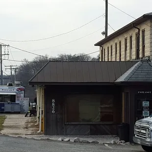 Hard to find because of other food trucks, it&apos;s between Guilford and the 32 exits on the West side