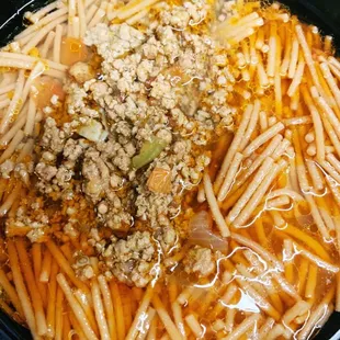 a slow - cooked meal in a slow cooker