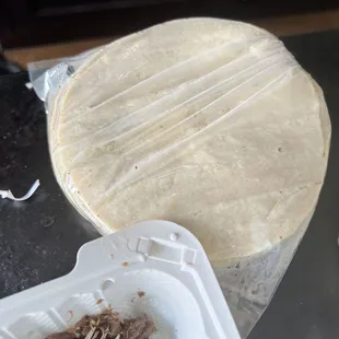 Fresh homemade corn tortillas