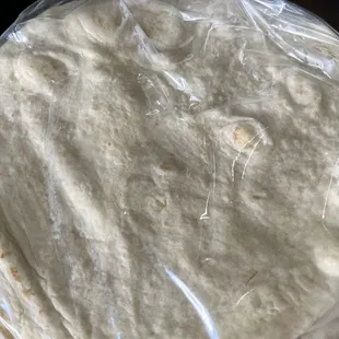 Fresh homemade flour tortillas