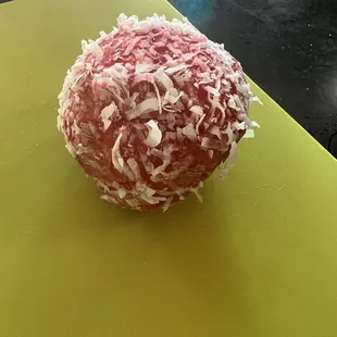 excellent coconut and raspberry pastry