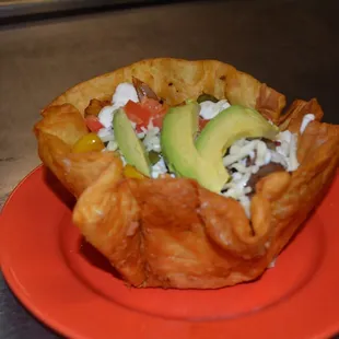 Fajita taco salad