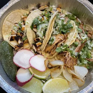 Chicken Tacos &amp; Carnitas Tacos