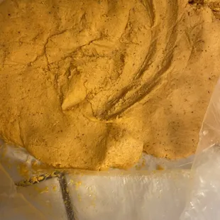 a close up of a dough