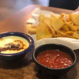 Typical salsa and chips. The Choriqueso was good.