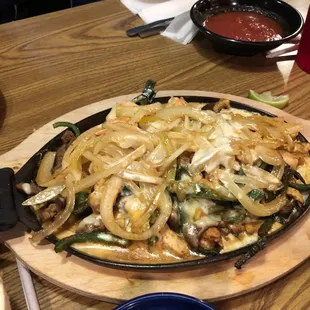 Cheese Poblano Fajitas