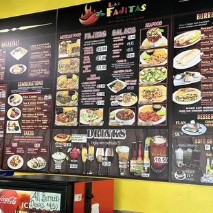 Updated menu and pricing