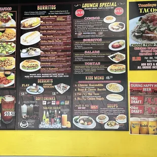 Updated menu and pricing