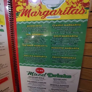 menu, tacos