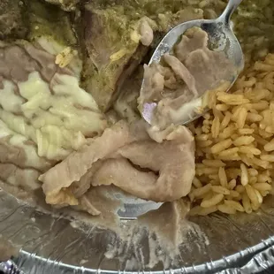 RAW CHICKEN IN MY REFRIED BEANS