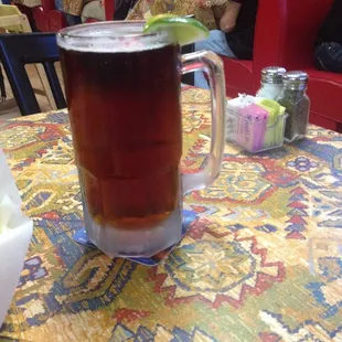 When you order a big draft beer, you get a BIG draft beer!