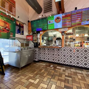 the inside of a restaurant