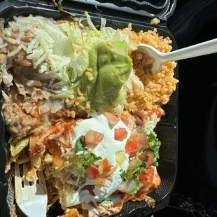 Enchiladas red sauce shredded chicken