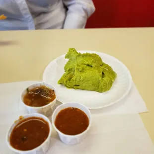 Guacamole and homemade sauces