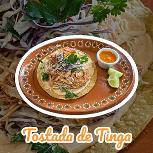 Chicken Tinga Tostada