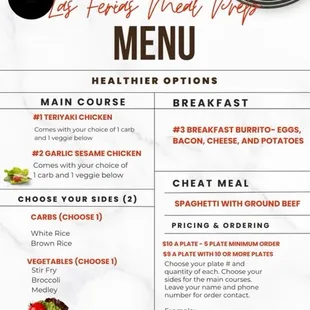 New menu for the week of April 17th-24th