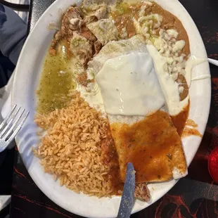 Chicken macho wet burrito
