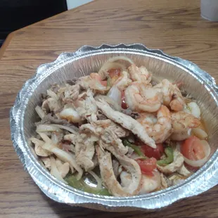 a bowl of food on a table